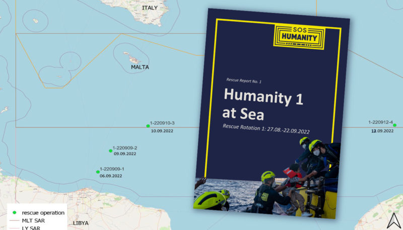 Rescue Report auf einer Landkarte