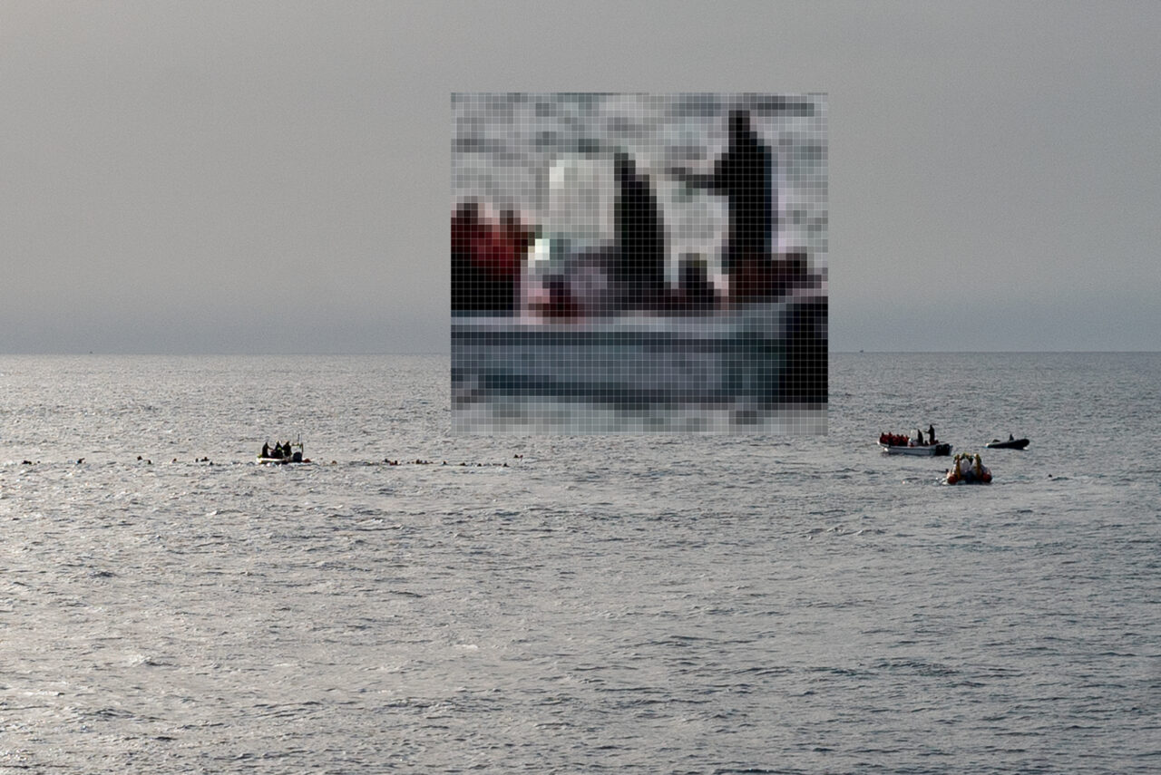 Fotobeweis von der Gewaltbereitschaft der sogeannten libyschen Küstenwache