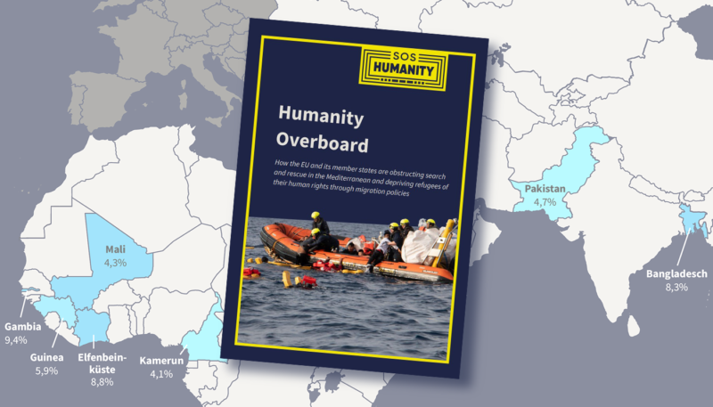 Foto des Rescue Reports auf einer Landkarte als Hintergrund