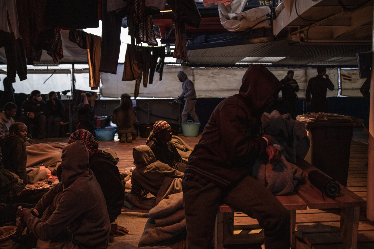 Überlebende im Shelter der Humanity 1