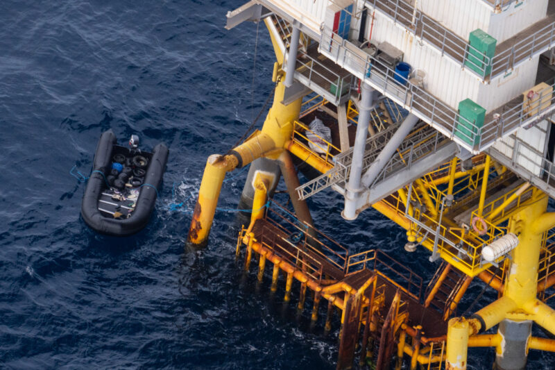 Gas-Plattform Miskar in der Maltesischen Such- und Rettungszone